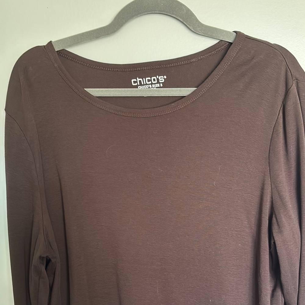 Chico's Relaxed tee with Long Sleeves